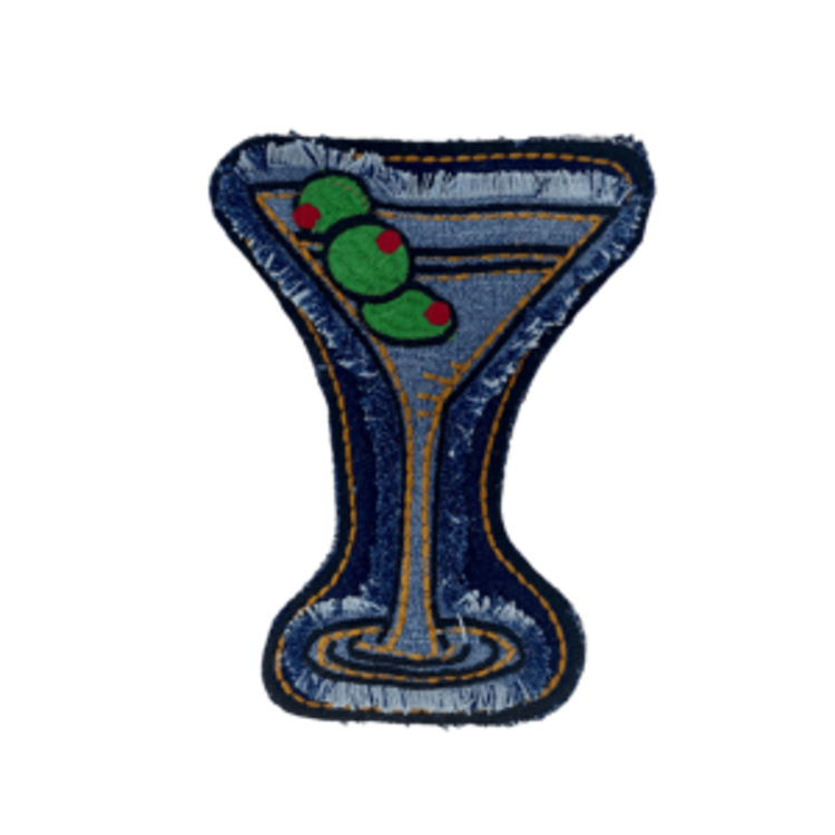 Denim Dog Designs Martini Crinkle Cocktail Dog Toy