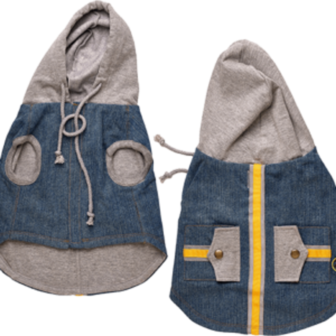 Denim Dog Designs Denim Hoodie Vest