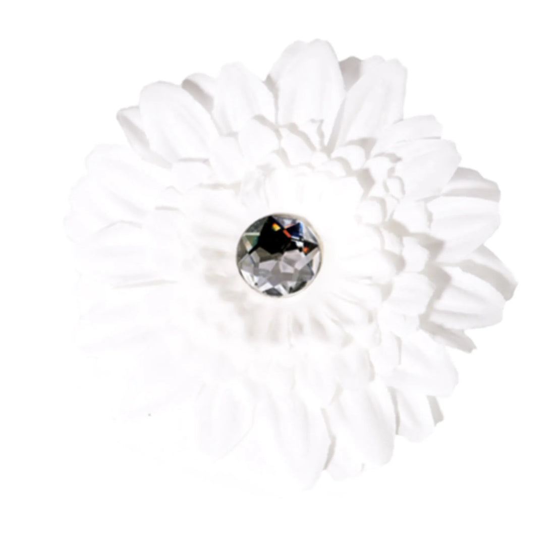 Daisy flower pet bow, purple, close-up