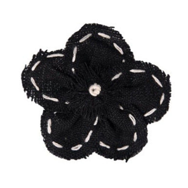 Linen Flower Dog & Cat Bow with Velcro Fastener