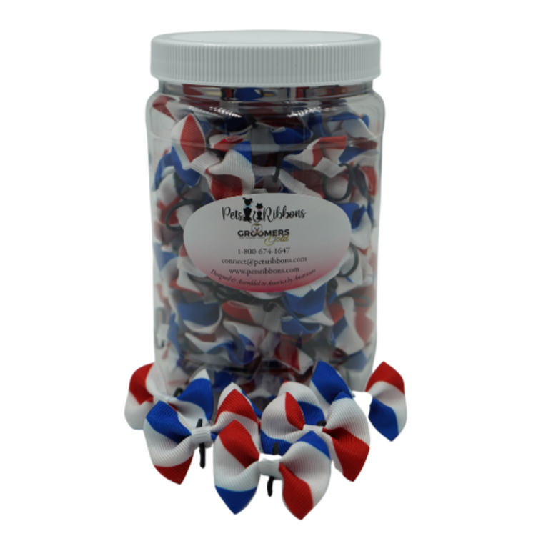 Groomer Dog and Cat Grooming Bows in a Jar, 1 Inch
