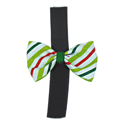 Christmas Candy Stripe Velcro Dog Bows in a Jar, 2 Inch