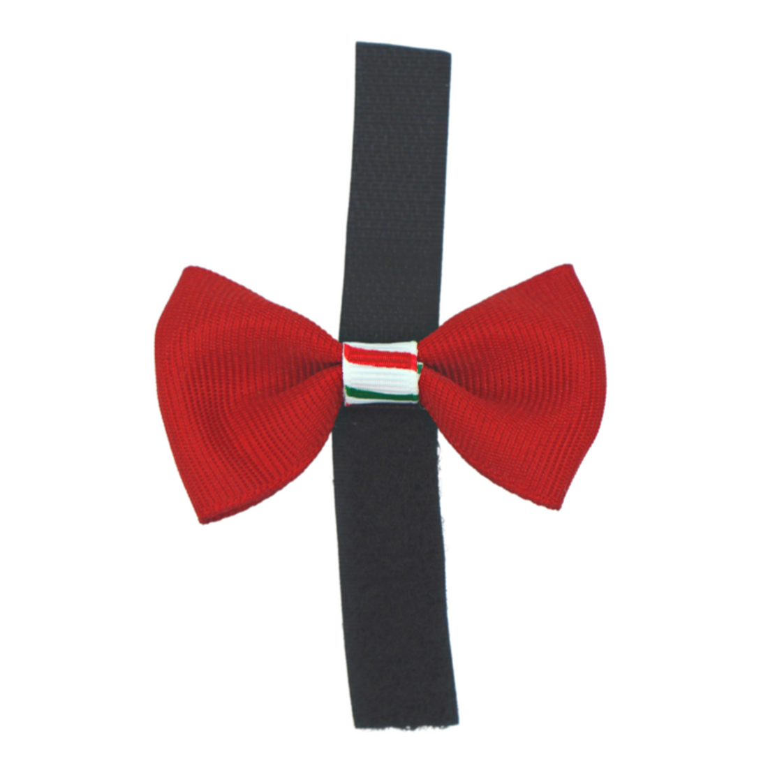 Christmas Candy Stripe Trim Velcro Dog Bows, 2 Inch