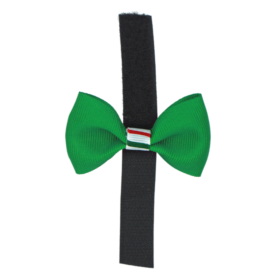 Christmas Candy Stripe Trim Velcro Dog Bows, 2 Inch