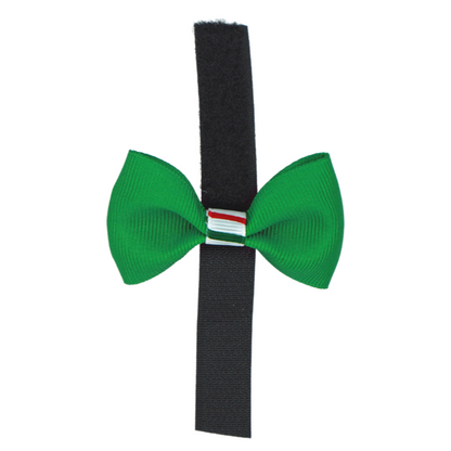 Christmas Candy Stripe Trim Velcro Dog Bows, 2 Inch