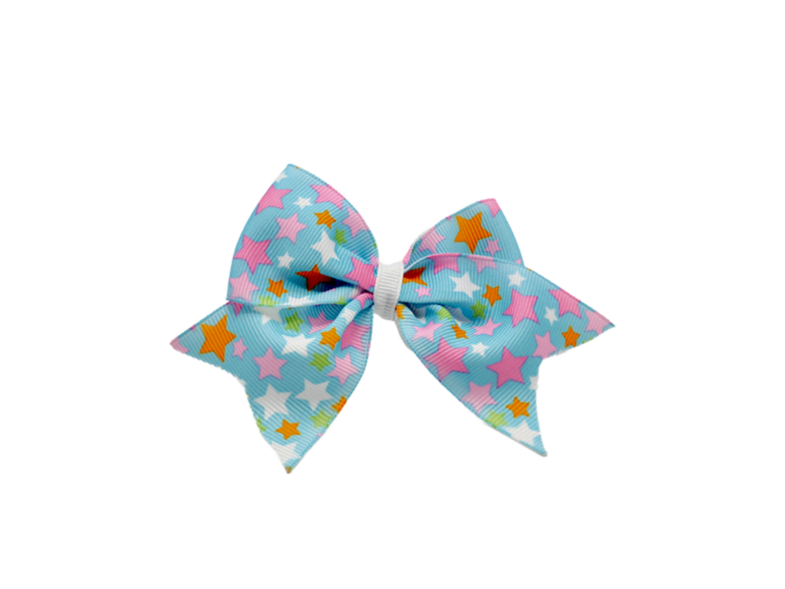 Cheer Birthday Grosgrain Dog Bow on Velcro Fastener