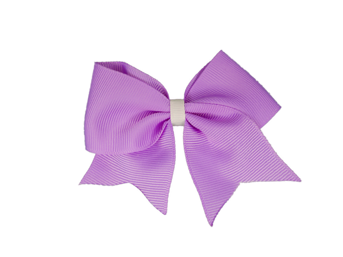 Cheer Grosgrain Dog Grooming Bow with White Center Trim