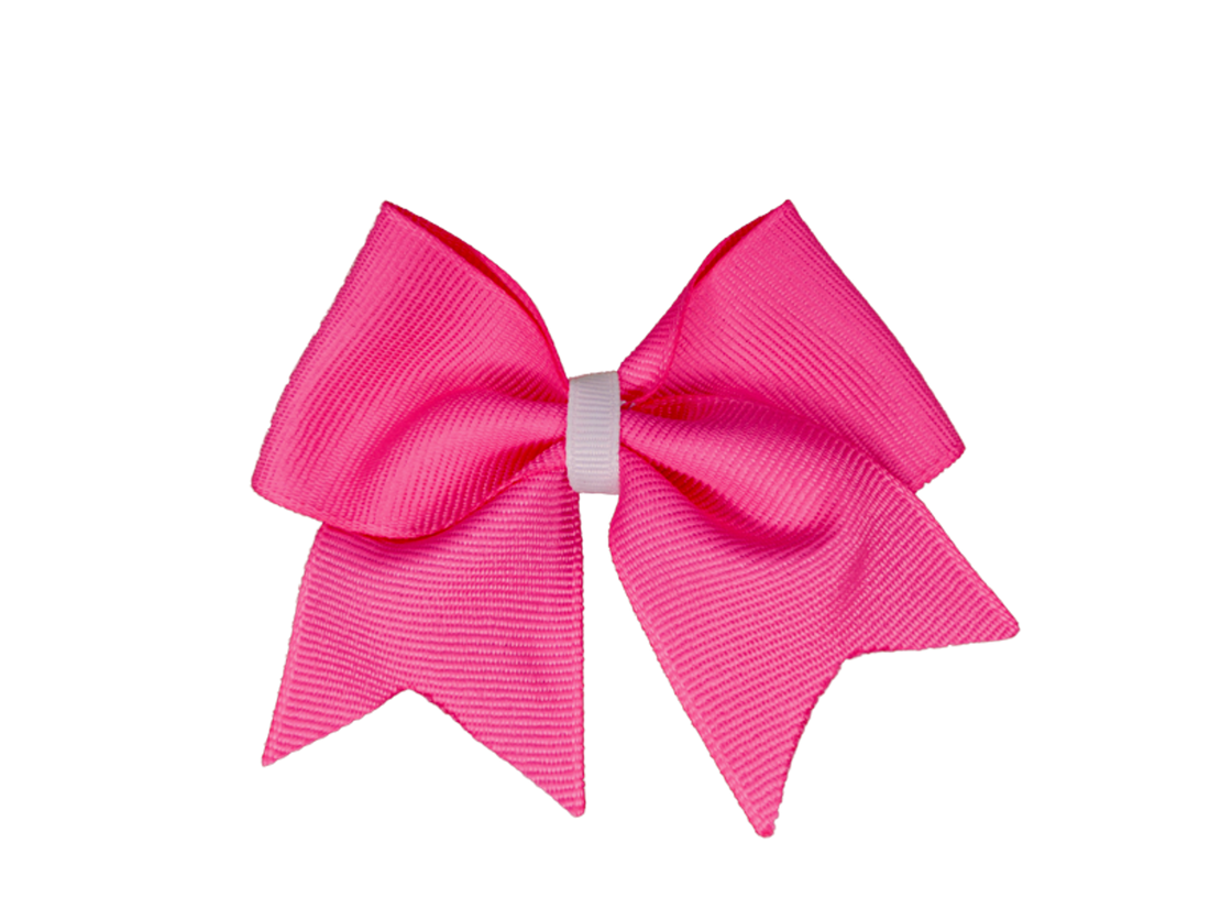 Cheer Grosgrain Dog Grooming Bow with White Center Trim