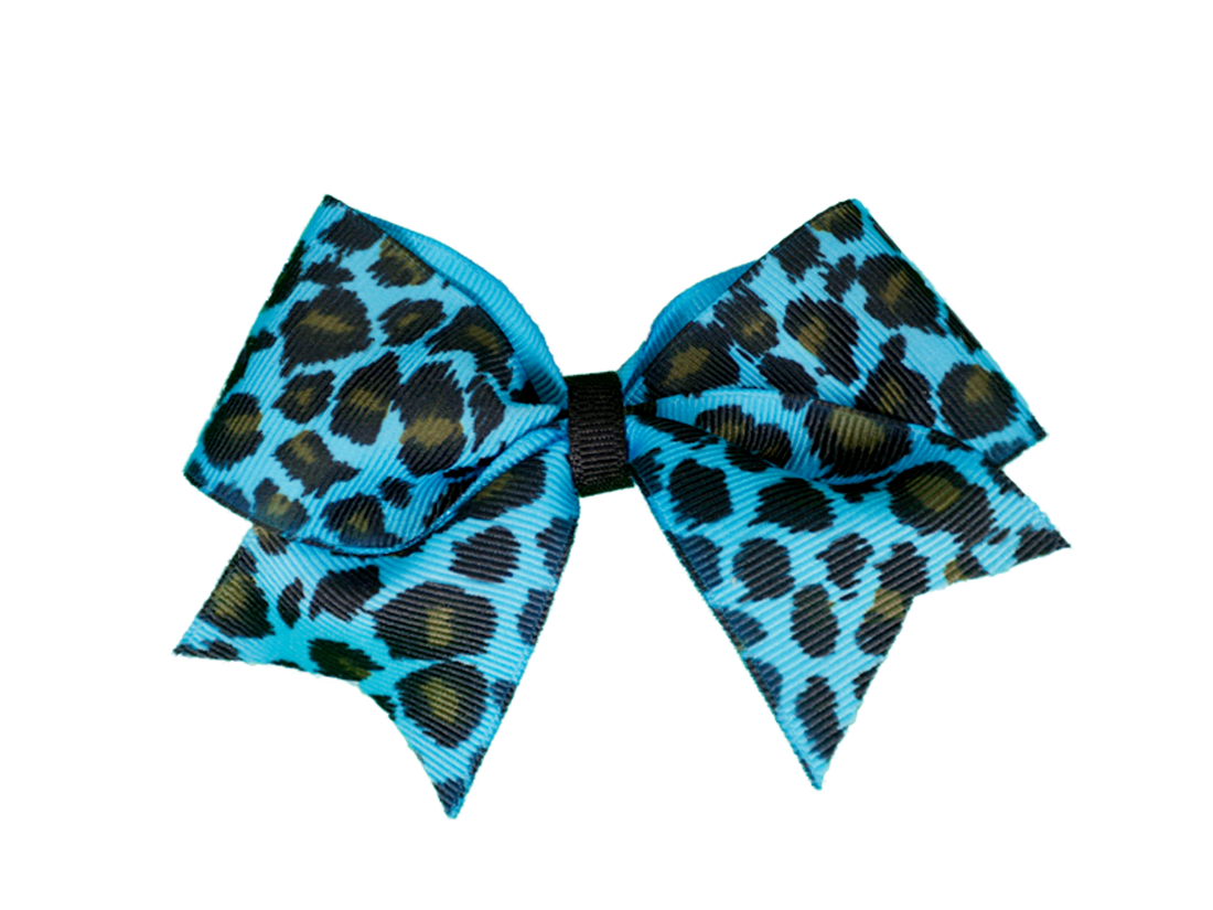 Cheer Grosgrain Animal Print Dog Grooming Bow