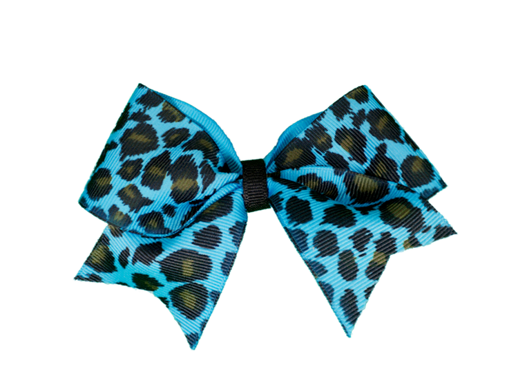 Cheer Grosgrain Animal Print Dog Grooming Bow