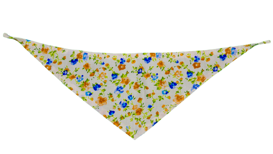 Cotton Yellow Rose Dog Bandana