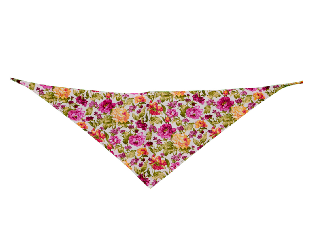Cotton Petal Dog Bandana, White