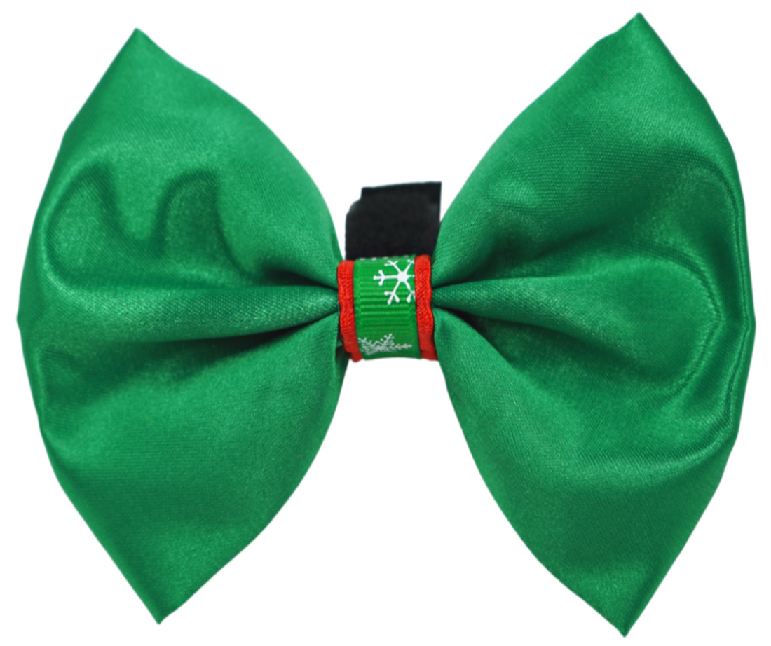 Pets Ribbons Christmas Snowflake Dog Bow