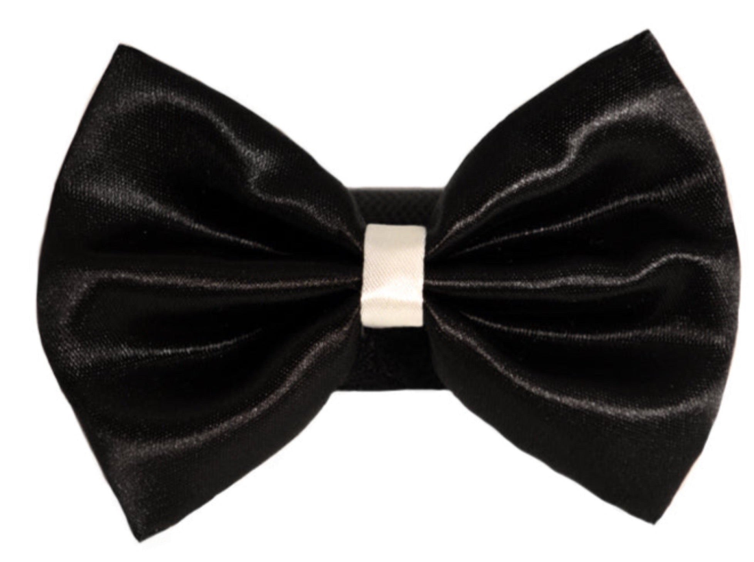Pets Ribbons Wedding Satin Dog Bow with White Trim