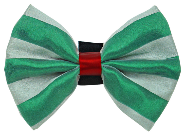 Pets Ribbons Christmas Chiffon Stripe Dog Bow
