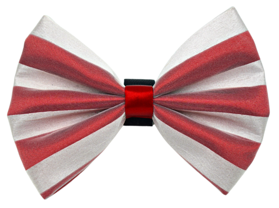 Pets Ribbons Christmas Chiffon Stripe Dog Bow