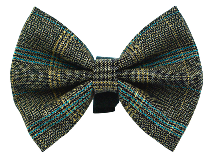 Pets Ribbons Houndstooth Vintage Dog Bow Tie