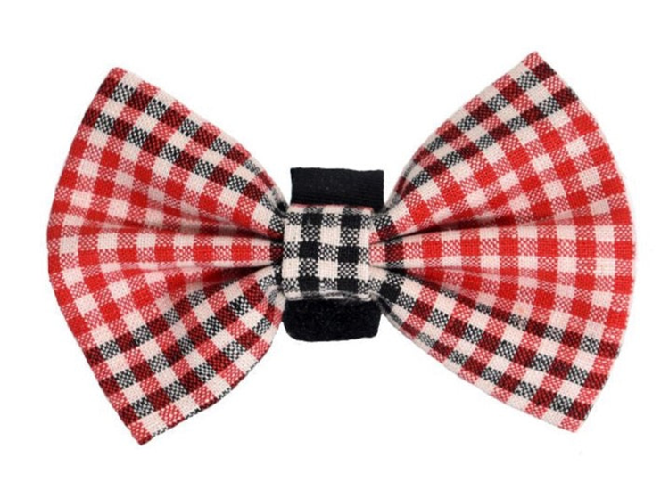 Pets Ribbons Multi-Check Vintage Dog Bow Tie