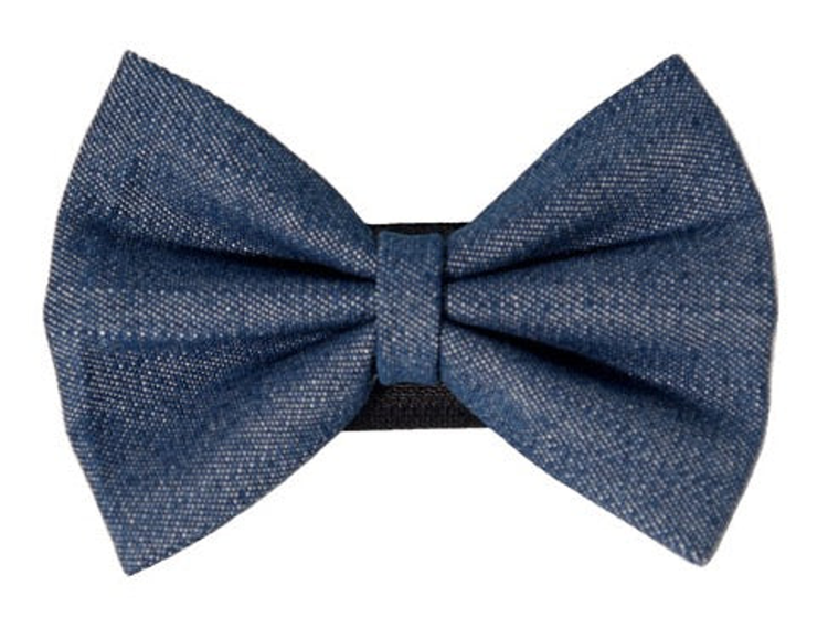 Pets Ribbons Denim Dog Bow with Velcro Fastener