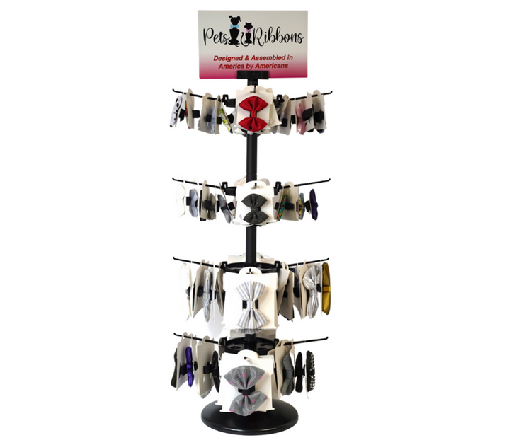 Pets Ribbons Dog Bow Display Rack, 80 Bows