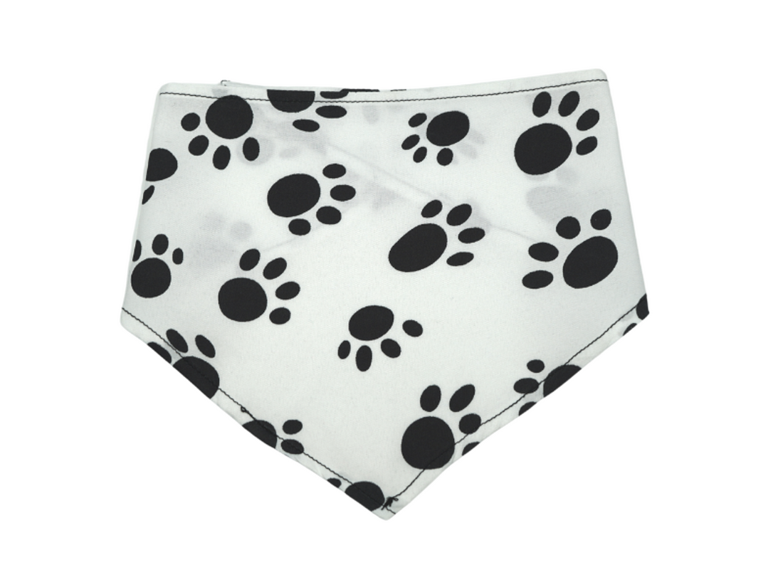 Cotton Paw Print Dog Bandana