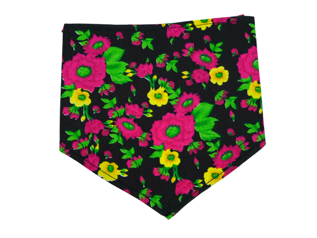 Cotton Flower Print Dog Bandana