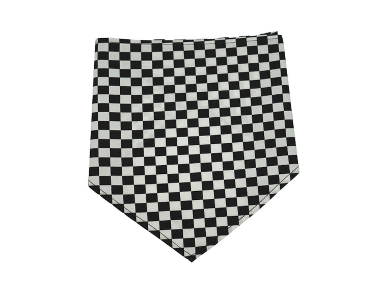 Racing flag pet bandana on dog