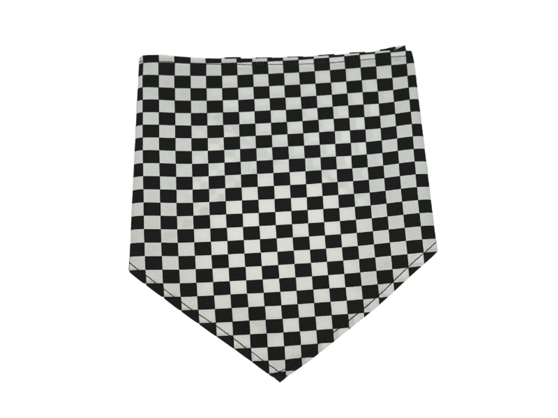 Racing flag pet bandana, fabric detail