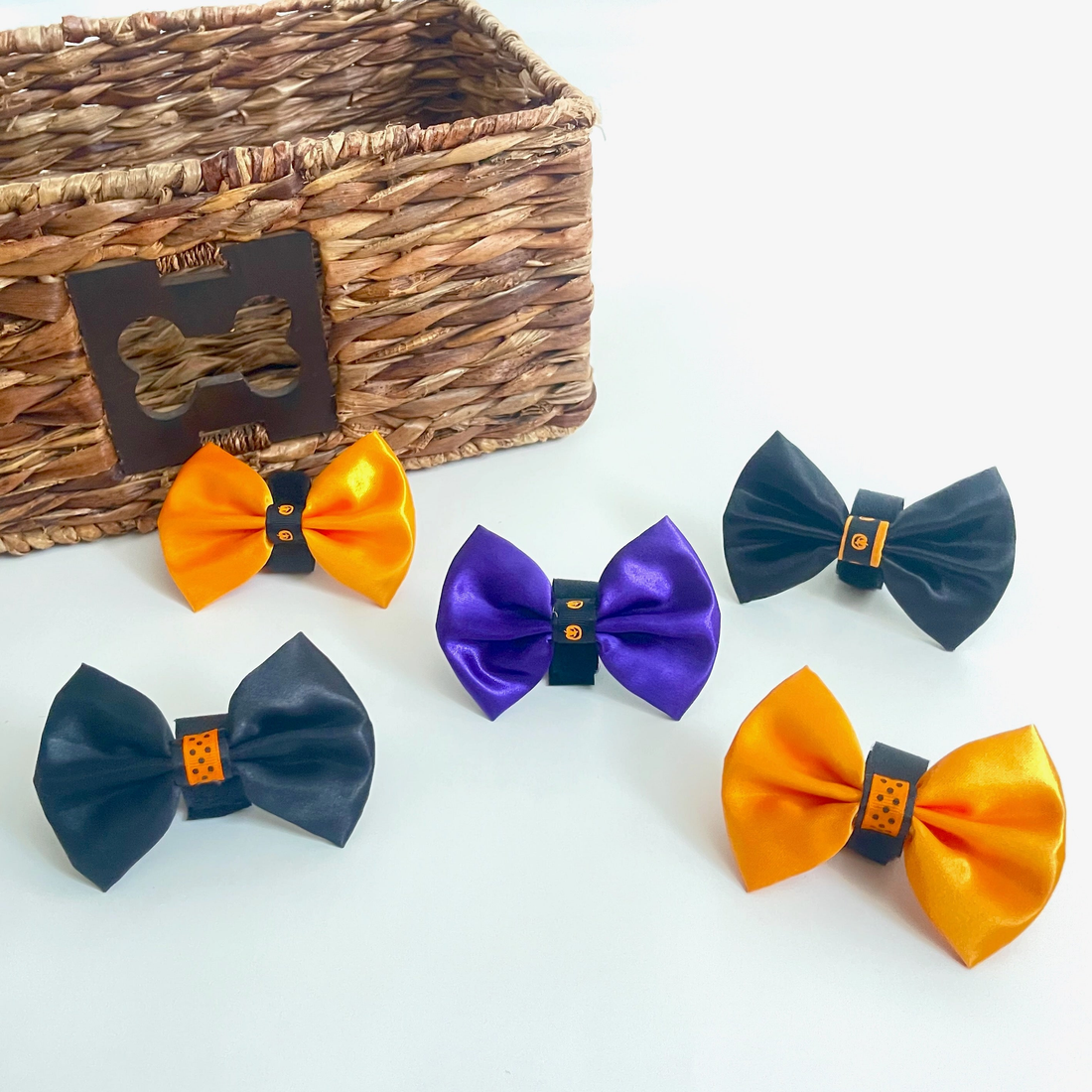 Pets Ribbons Halloween Dog Bow Bundle
