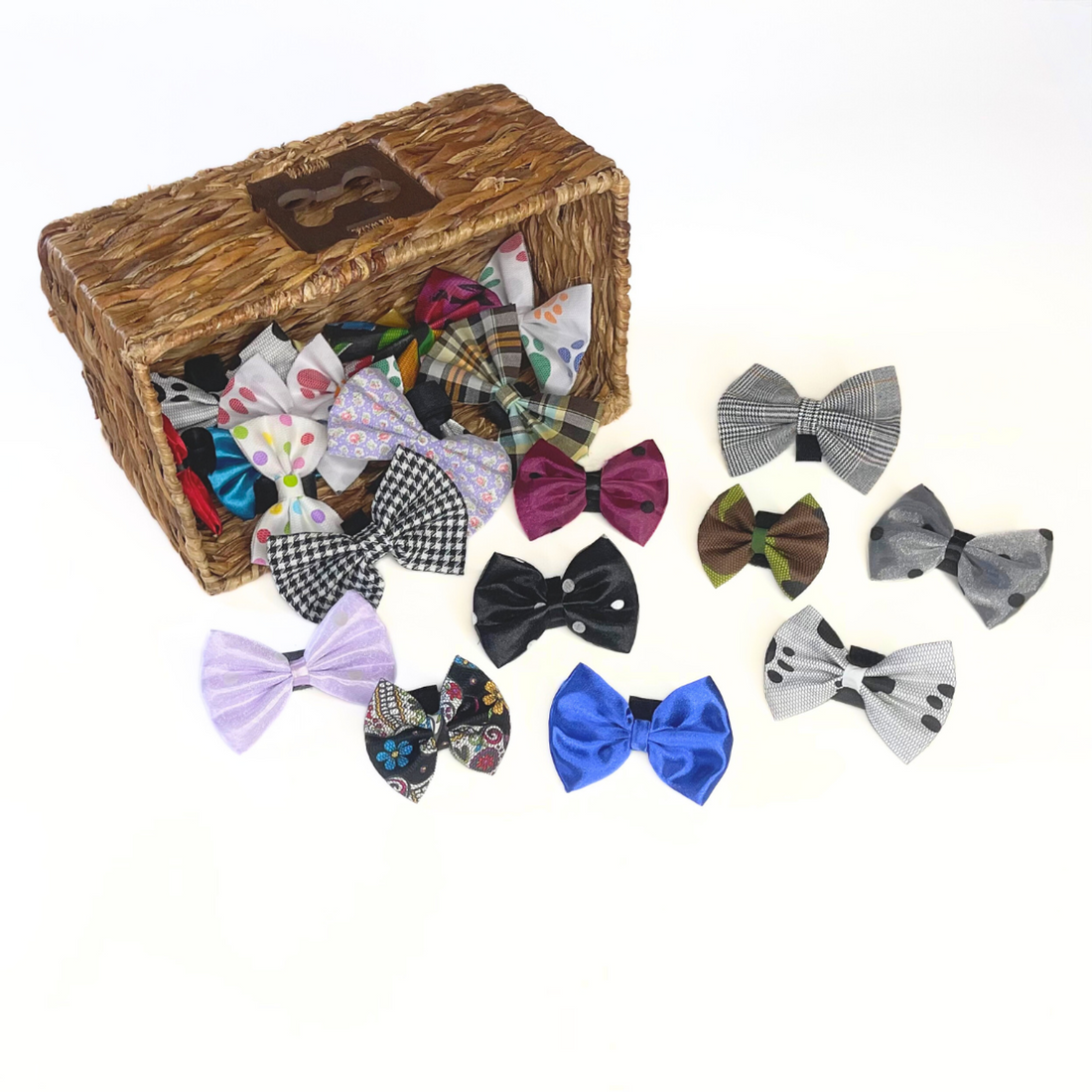 Pets Ribbons Mixed Styles Dog Bow Bundle
