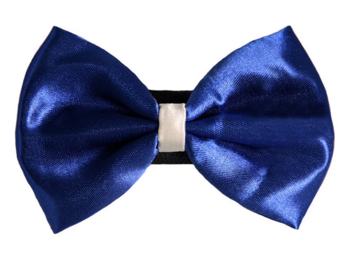 Pets Ribbons Wedding Satin Dog Bow with White Trim