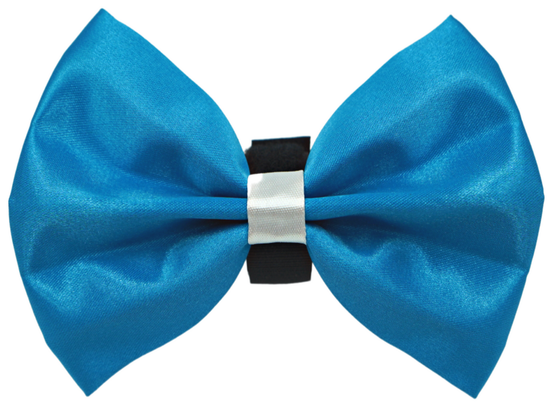 Pets Ribbons Wedding Satin Dog Bow with White Trim