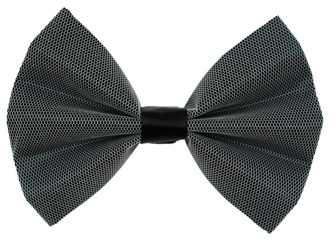 Pets Ribbons Satin Dog Bow with White Net Overlay