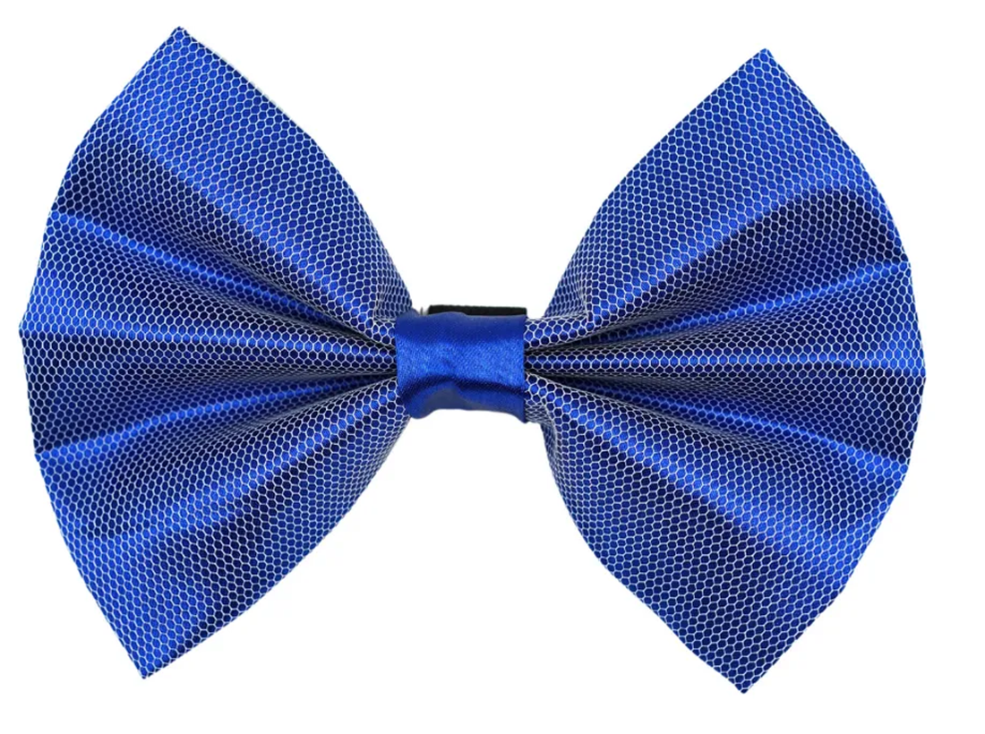 Pets Ribbons Satin Dog Bow with White Net Overlay
