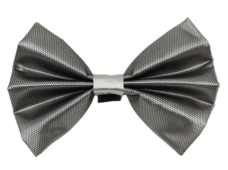 Pets Ribbons Satin Dog Bow with Black Net Overlay
