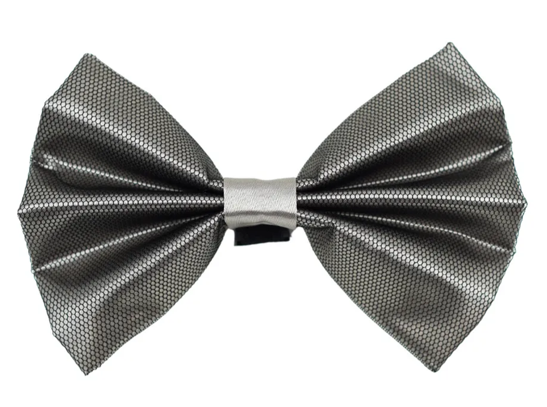 Pets Ribbons Satin Dog Bow with Black Net Overlay