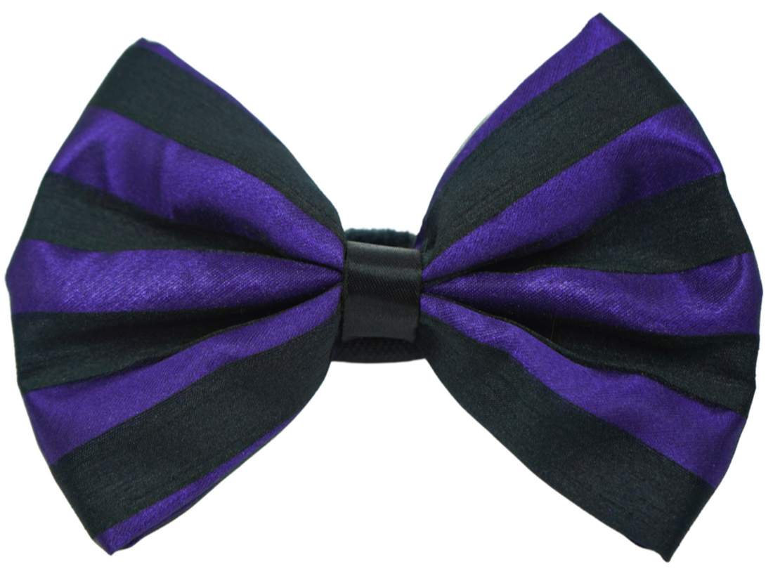 Pets Ribbons Halloween Chiffon Stripe Dog Bow