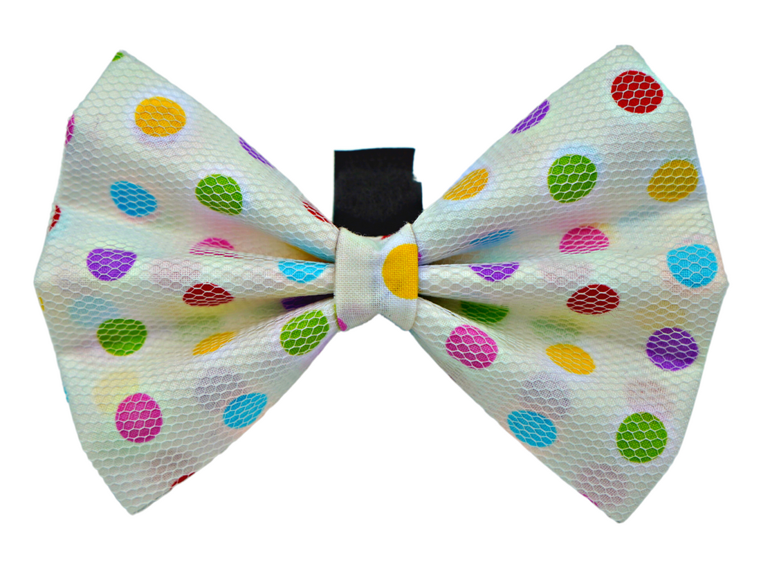 Pets Ribbons Cotton Dog Bow with White Net Style PR8001