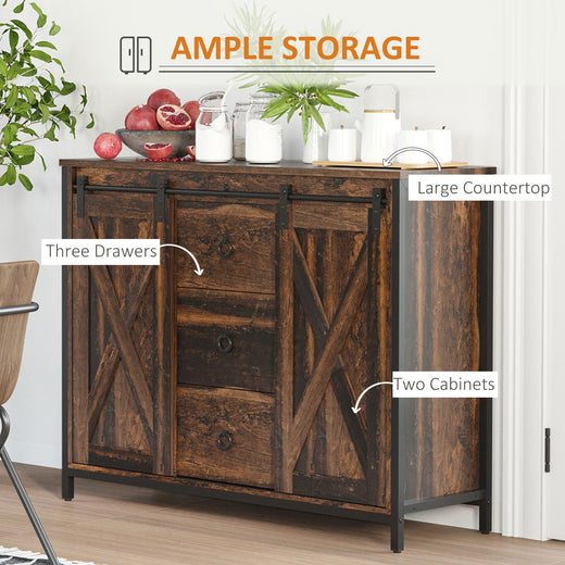 Buffet cabinet placed against a dining room wall