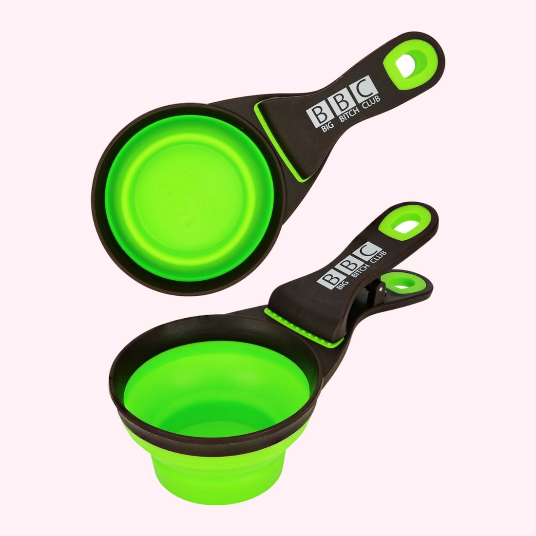 "BBC: Big Bitch Club" Collapsible Dog Food Scoop - Green