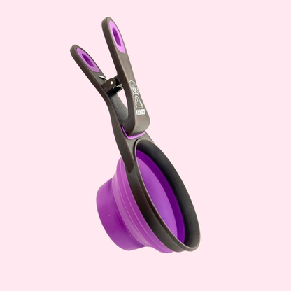 "Hangry" Collapsible Dog Food Scoop - Purple
