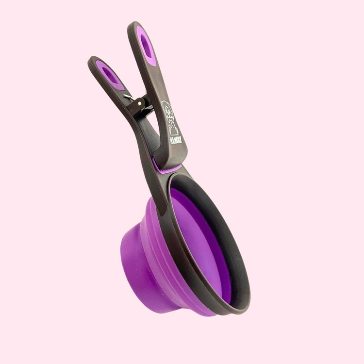 "Hangry" Collapsible Dog Food Scoop - Purple