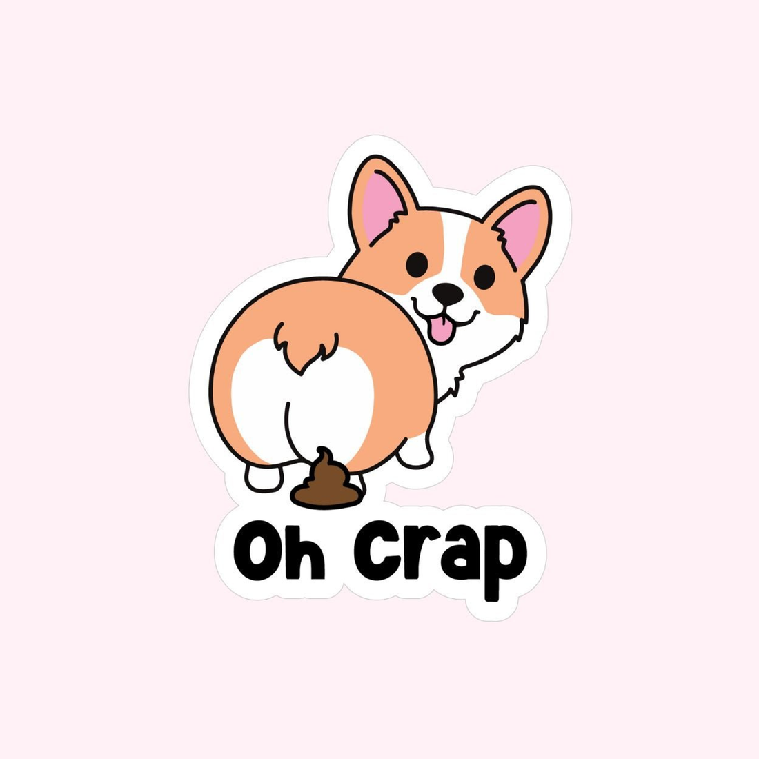 Oh Crap Dog Sticker