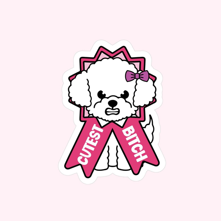 Cutest Bitch Dog Sticker