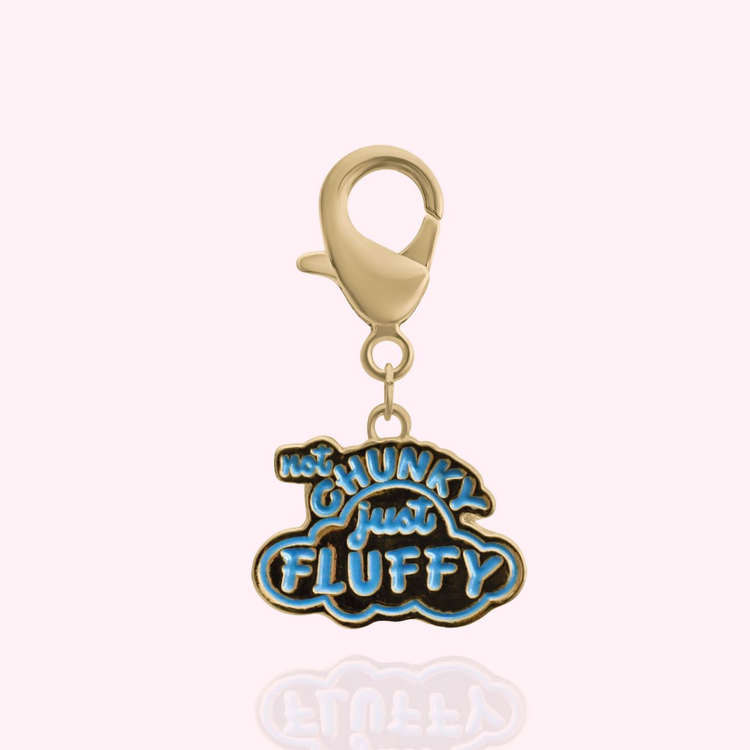 "Not Chunky Just Fluffy" Dog Collar Charm