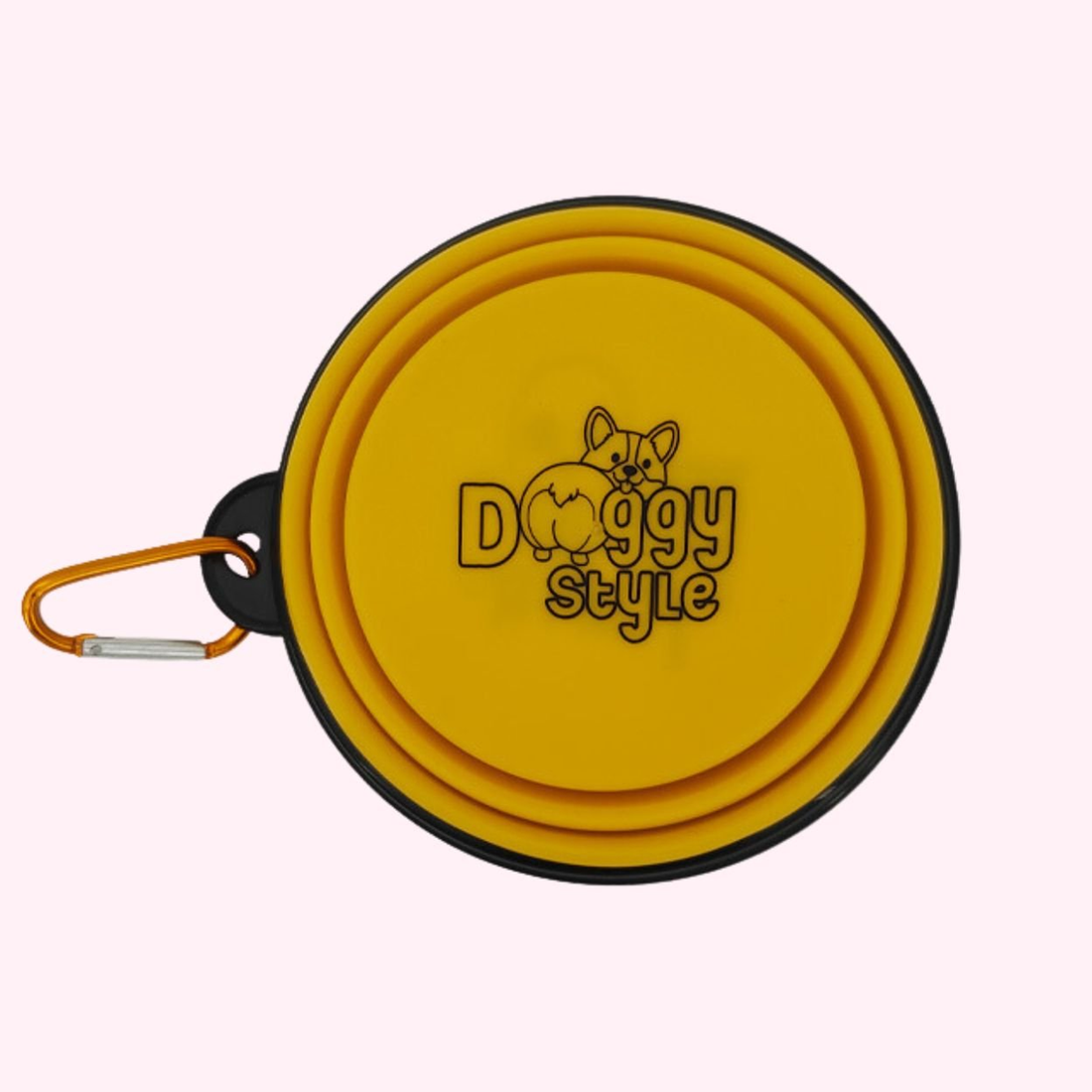"Bad Motha Fluffa" Collapsible Dog Bowl - Orange