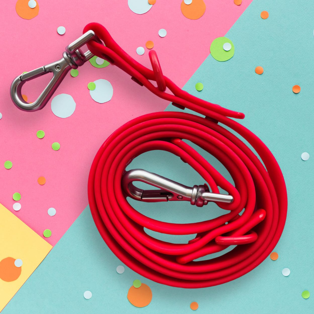 "Spoiled" Red Silicone Dog Leash