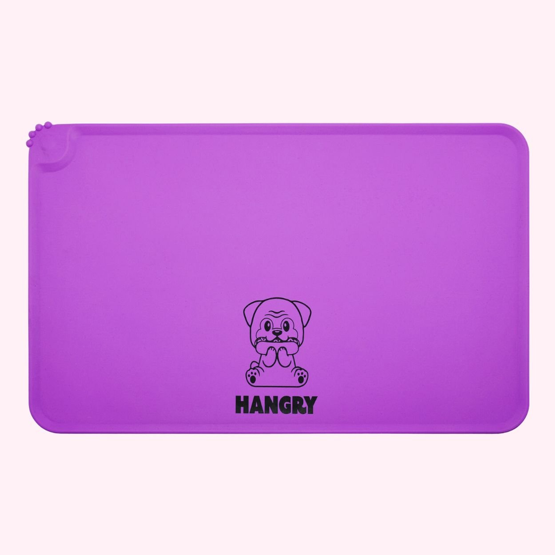 "Hangry" Purple Silicone Dog Feeding Mat