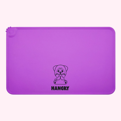 "Hangry" Purple Silicone Dog Feeding Mat