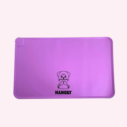 "Hangry" Purple Silicone Dog Feeding Mat